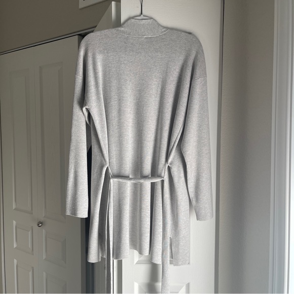 🩶 Cyrus Knit Tie-Front Cardigan with Shawl Collar 🩶 - Picture 3 of 7